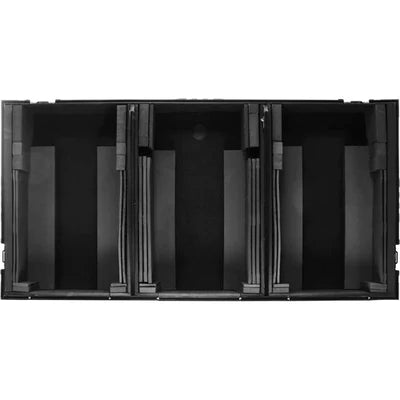 Odyssey FZGS12CDJWXD2BL Case DJ Gear - Odyssey Extra-Deep Coffin Flight Case with Glide Platform for 12" DJ Mixer and Two Large-Format Media Players - All Black