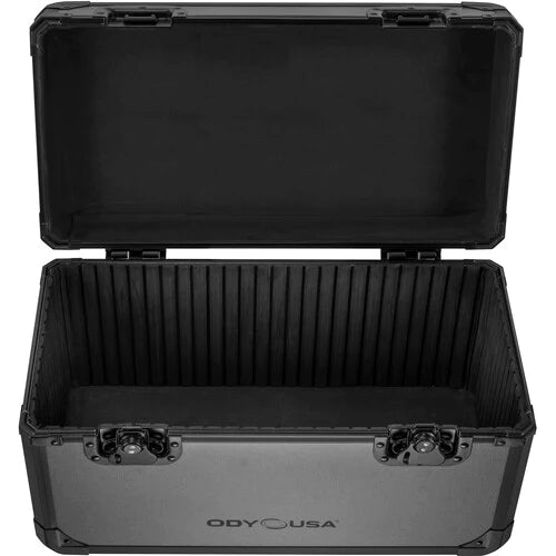Odyssey K7120BLG Case Equipment - Odyssey KROM Record/Utility Case for 120 7" Vinyl Records - Black on Gray