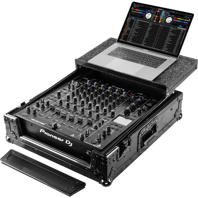 Odyssey FZGSDJMV10BL DJ Case - Odyssey Pioneer DJM-V10 ATA Flight Case with Glide Laptop Platform - Black