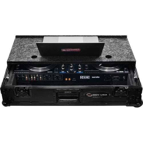 Odyssey FZGSRANEONEBLCW DJ Case - Odyssey Black Label Glide-Style Case for RANE ONE with Wheels - All Black