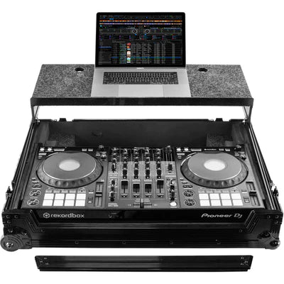 Odyssey FZGSDDJ1000BLCW DJ Case - Odyssey Pioneer DDJ-1000/DDJ-1000SRT Flight Zone Case with Glide Platform and Corner Wheels - Black