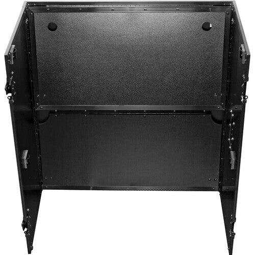Odyssey FZF33362TBL Case Equipment - Odyssey 33"Wide x 36" Tall 2-Tier DJ Fold-Out Stand - Black