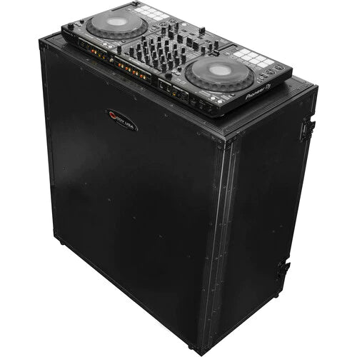 Odyssey FZF33362TBL Case Equipment - Odyssey 33"Wide x 36" Tall 2-Tier DJ Fold-Out Stand - Black