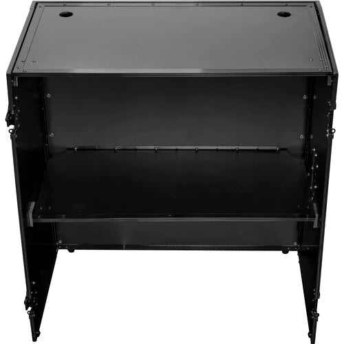 Odyssey FZF33362TBL Case Equipment - Odyssey 33"Wide x 36" Tall 2-Tier DJ Fold-Out Stand - Black