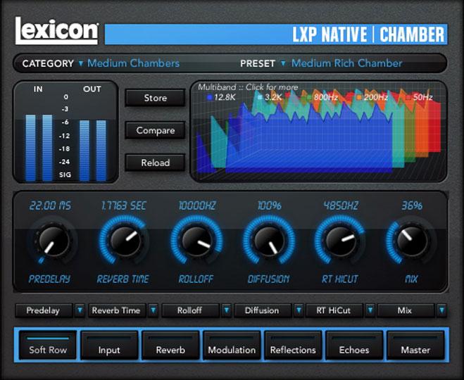 LEXICON LXPPLUGRB 4 AAX/VST/AU/RTAS Reverb Plug-ins