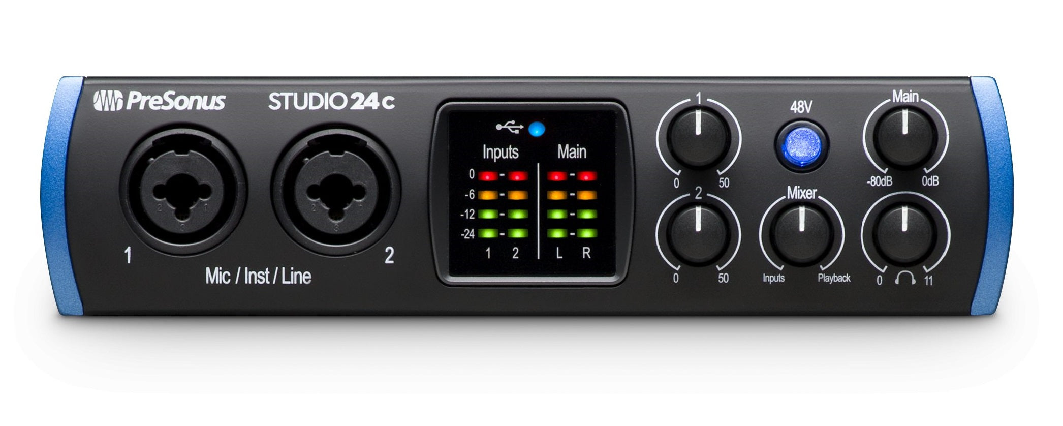 PRESONUS STUDIO-24C - Simultaneous I/O up to 2 inputs/2 outputs