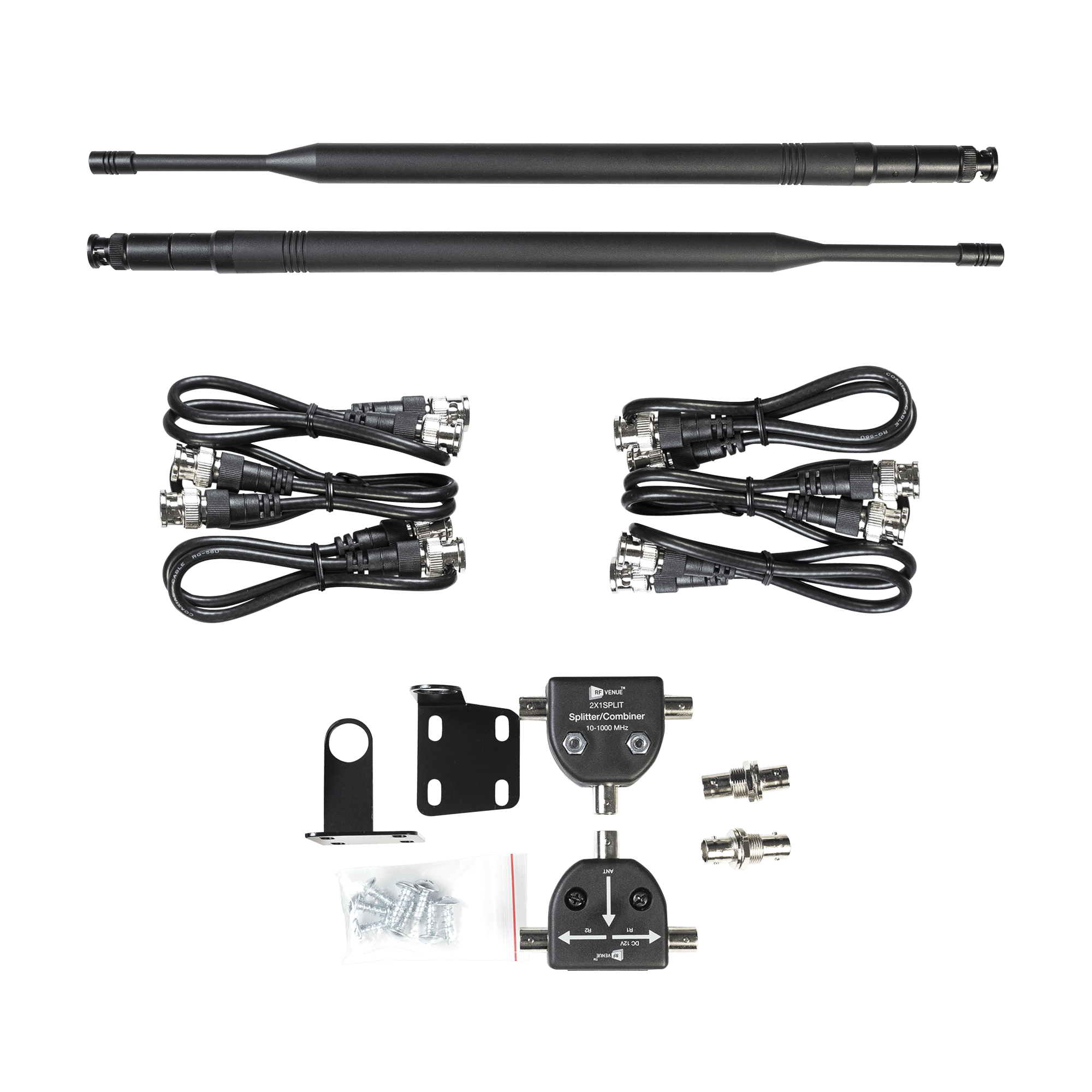 AUDIO TECHNICA 2-CH KIT 530T608 2 Channel Remote Antenna Kit for Wireless Microphones 530-608 MHz