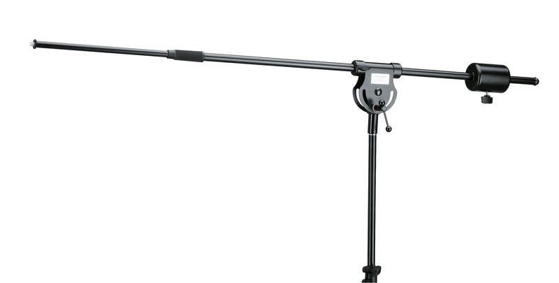 K&M 21231-BLACK Stand Mic - K&M 21231 Telescoping Boom Arm with Counterweight (Black)