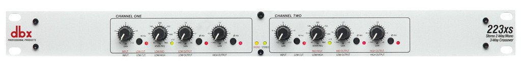 DBX DBX223XSV Stereo 2-Way/Mono 3-Way Crossover with XLR Connectors
