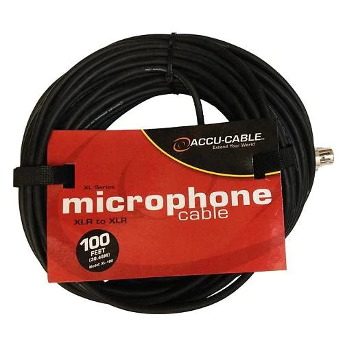 XL-100 - Accu-Cable XLR Microphone Cable 100 Feet