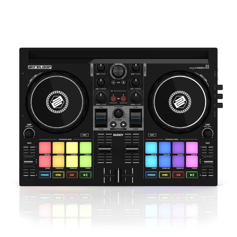 RELOOP BUDDY - Compact 2-deck DJ controller for iOS, iPadOS, Android, Mac & PC