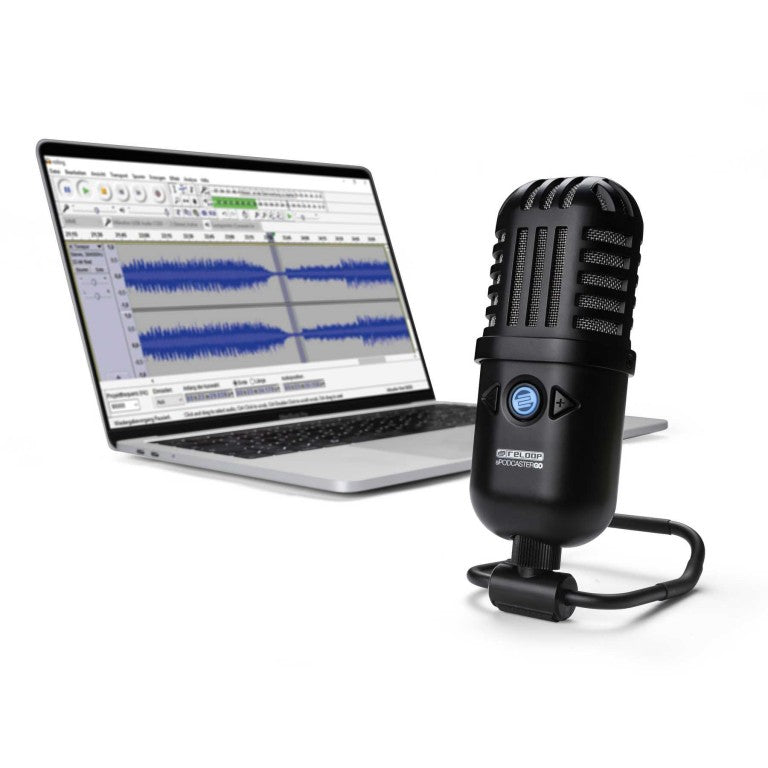 RELOOP SPODCASTERGO - Professional USB condenser microphone for portable podcasting