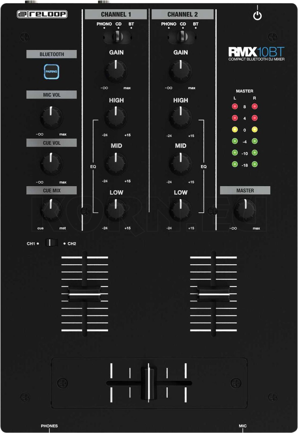 RELOOP RMX-10BT - 2 Channel Bluethooth Dj Mixer