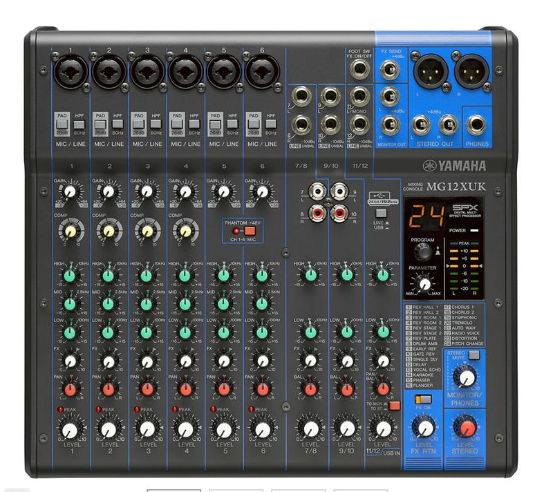 YAMAHA MG12XUK - 12-Channel Mixer with effects