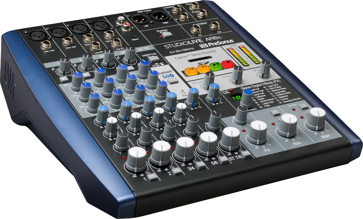 PRESONUS StudioLive-AR8C - 8-channel USB-C Audio Interface / Analog Mixer / Stereo SD Recorder