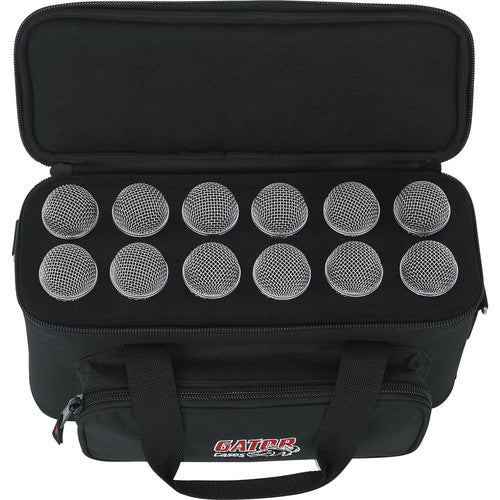 GATOR CASE GM-12B Transport bag for 12 microphones - Gator GM-12B 12 Drop Mic Padded Bag - 12 Microphones