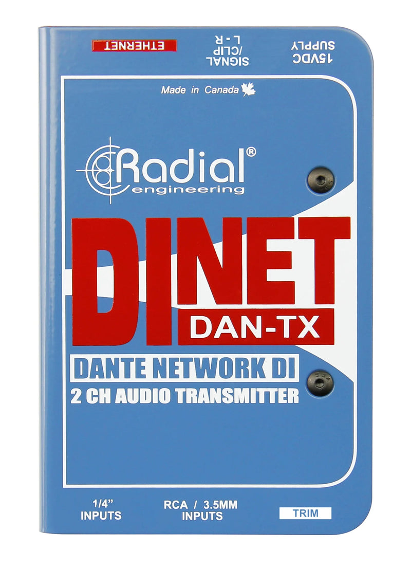 Radial DiNet Dan-TX - Radial Engineering DINET DAN-TX 2-Channel Dante Network Transmitter