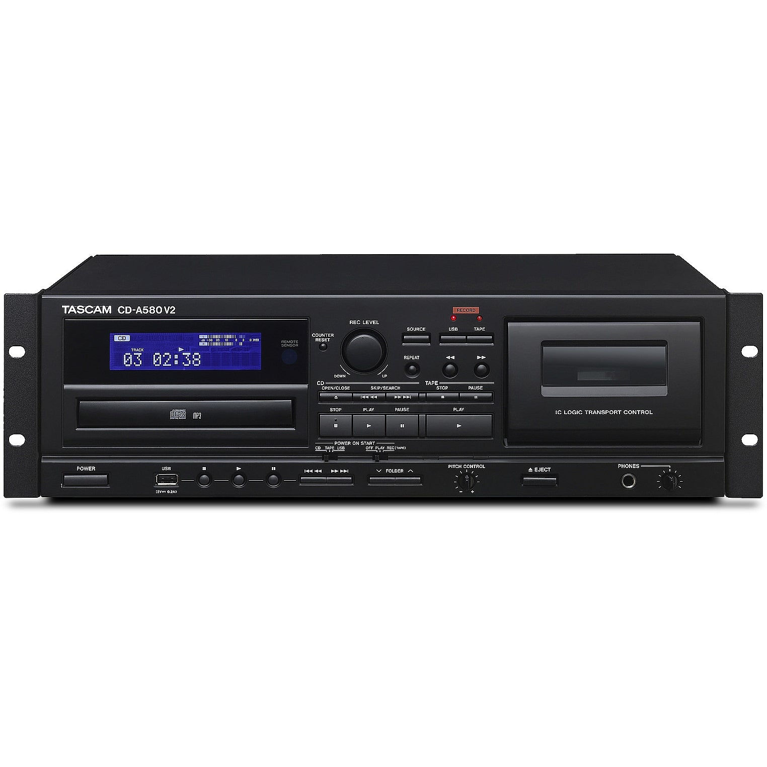 TASCAM CD-A580 V11 - The Multi-Format Problem Solver for Audio Playback, Recording and Archiving