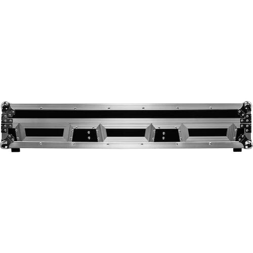 Odyssey FZ12CDJWXD2 Case DJ Gear - Odyssey FZ12CDJWXD2 - Extra-Deep Coffin Flight Case for 12" DJ Mixer & Two Large-Format Media Players - Black & Silver