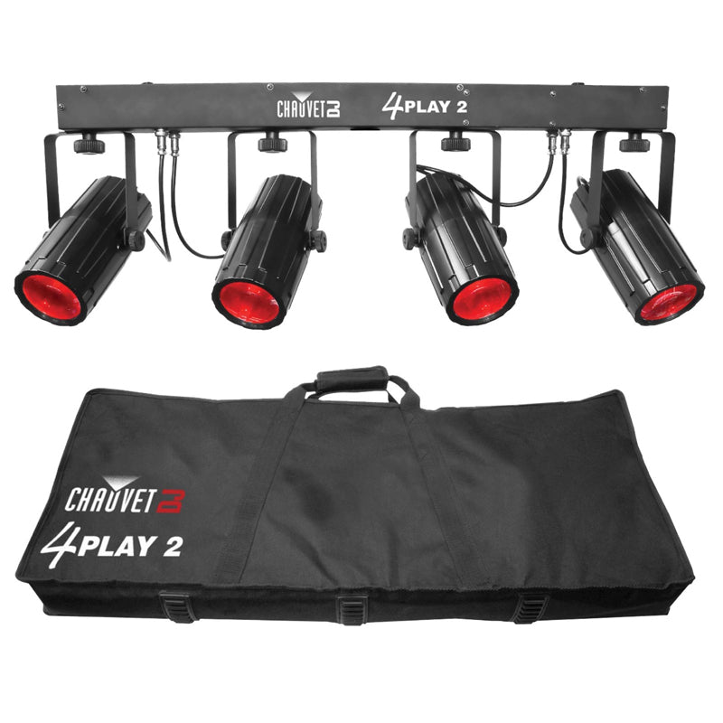 CHAUVET 4PLAY-2 - 4 LED Spot bar - Chauvet DJ 4PLAY-2 LED DMX Moonflower Light Beam Bar Effect System With Case