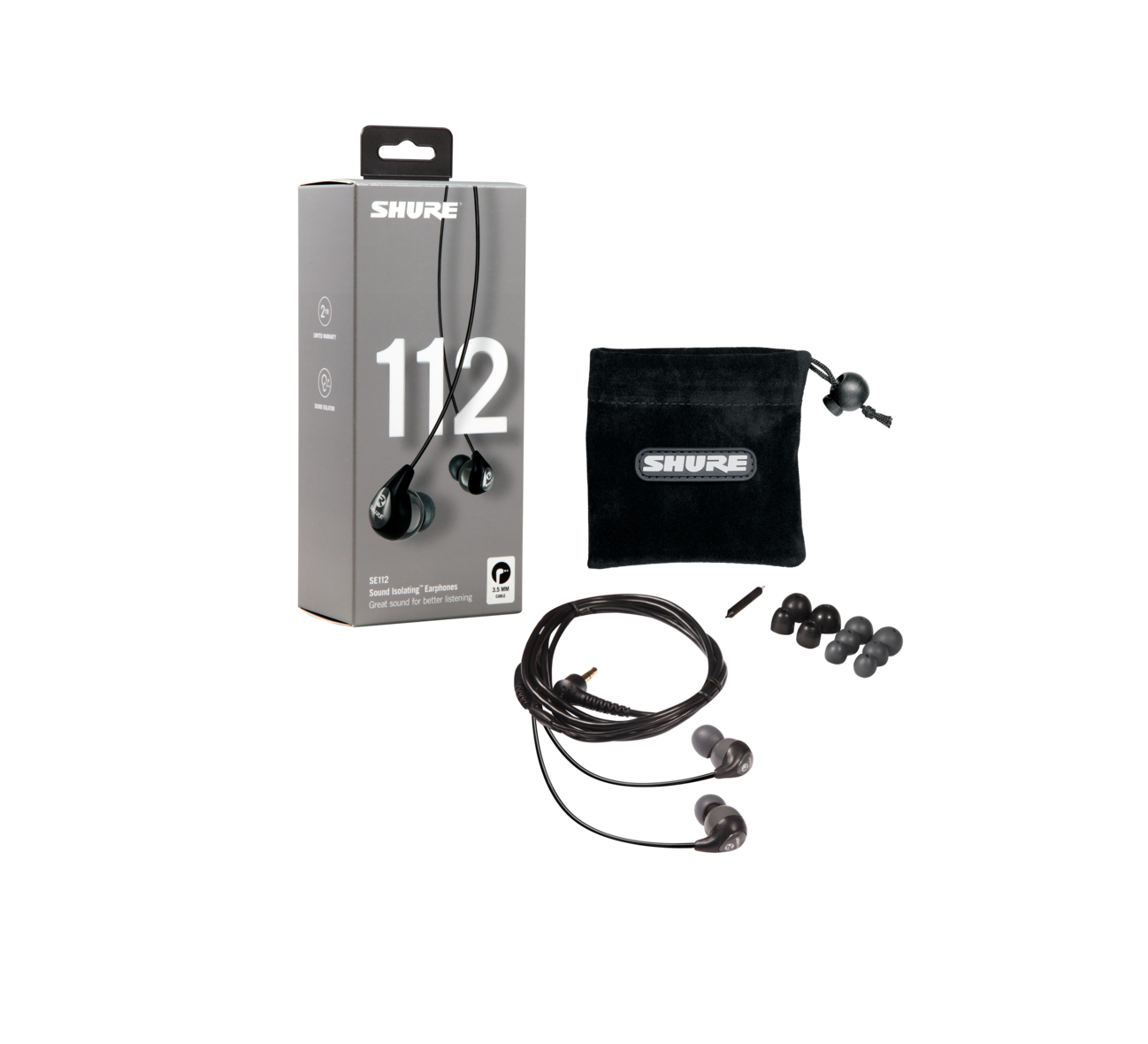 SHURE SE112-GR Sound Isolating earphones - In ear