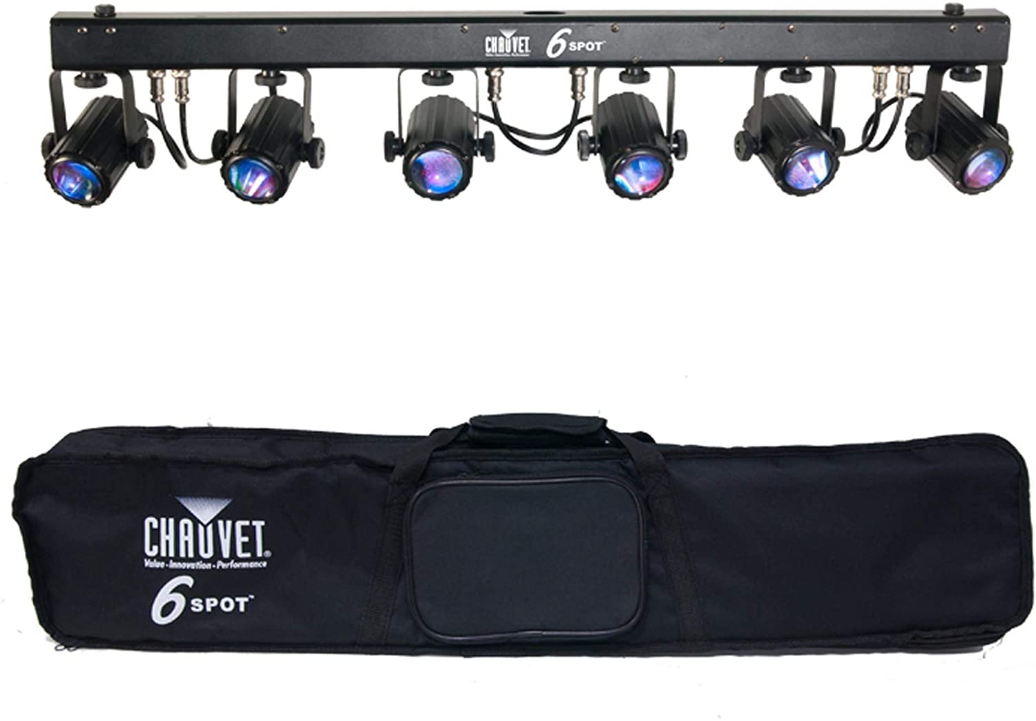 CHAUVET 6SPOT-RGBW - 6 LED SPOT RGBW Bar - Chauvet DJ 6SPOT RGBW LED Effect Light Of Beams Using 4 Heads