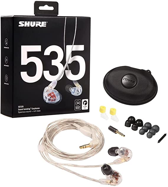 Shure SE535-CL - Clear Isolating Earphones with Triple Drivers