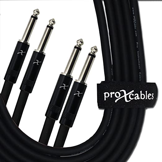 PROX-XC-DP05 Cable - 5 Ft. Unbalanced Dual 1/4" TS-M to Dual 1/4" TS-M High Performance Audio Cable