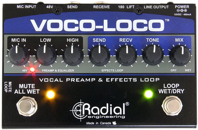 Radial Voco-Loco - Microphone effects loop & switcher for guitar effects pedals