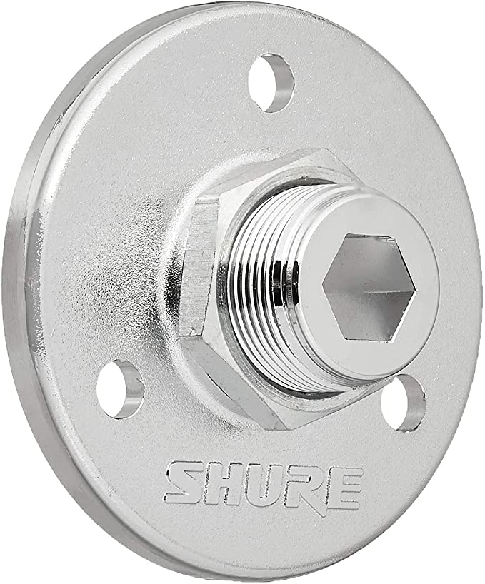 Shure A12-S - Matte Silver Mounting Flange with 5/8 Inch Thread