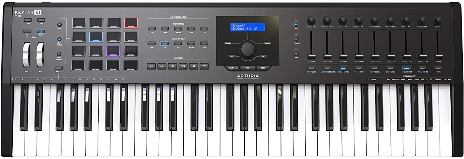 ARTURIA KEYLAB 61MKII Black - 61 Notes MIDI controler