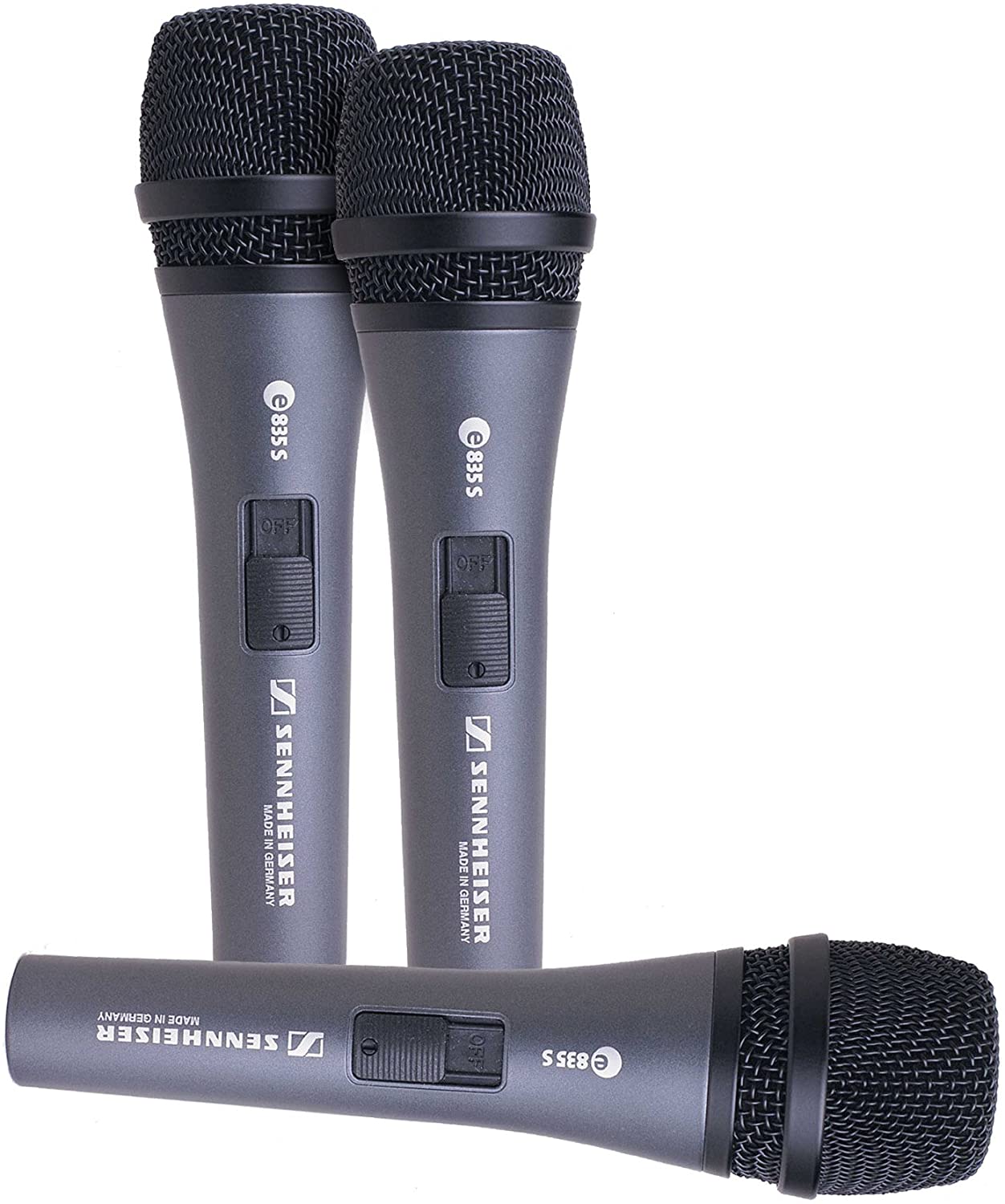 SENNHEISER 3-PACK E835S - Microphone 3 pack set (with switch on/off)