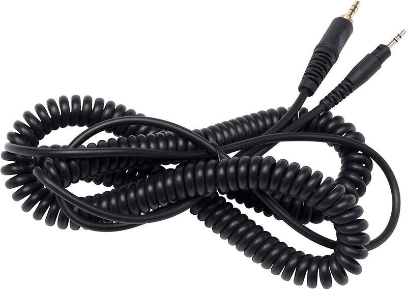 KRK cblk00027 8-ft (2.5m) coiled headphone cable. Reduces snags and entanglement.
