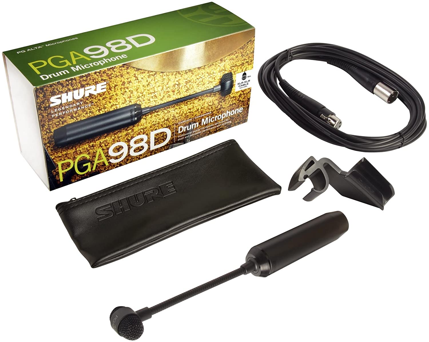 SHURE PGA98D - LC Cardioid condenser gooseneck drum microphone
