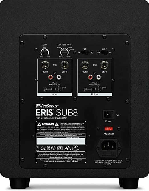 PRESONUS ERIS-SUB8 - 8'' Pro studio subwoofer