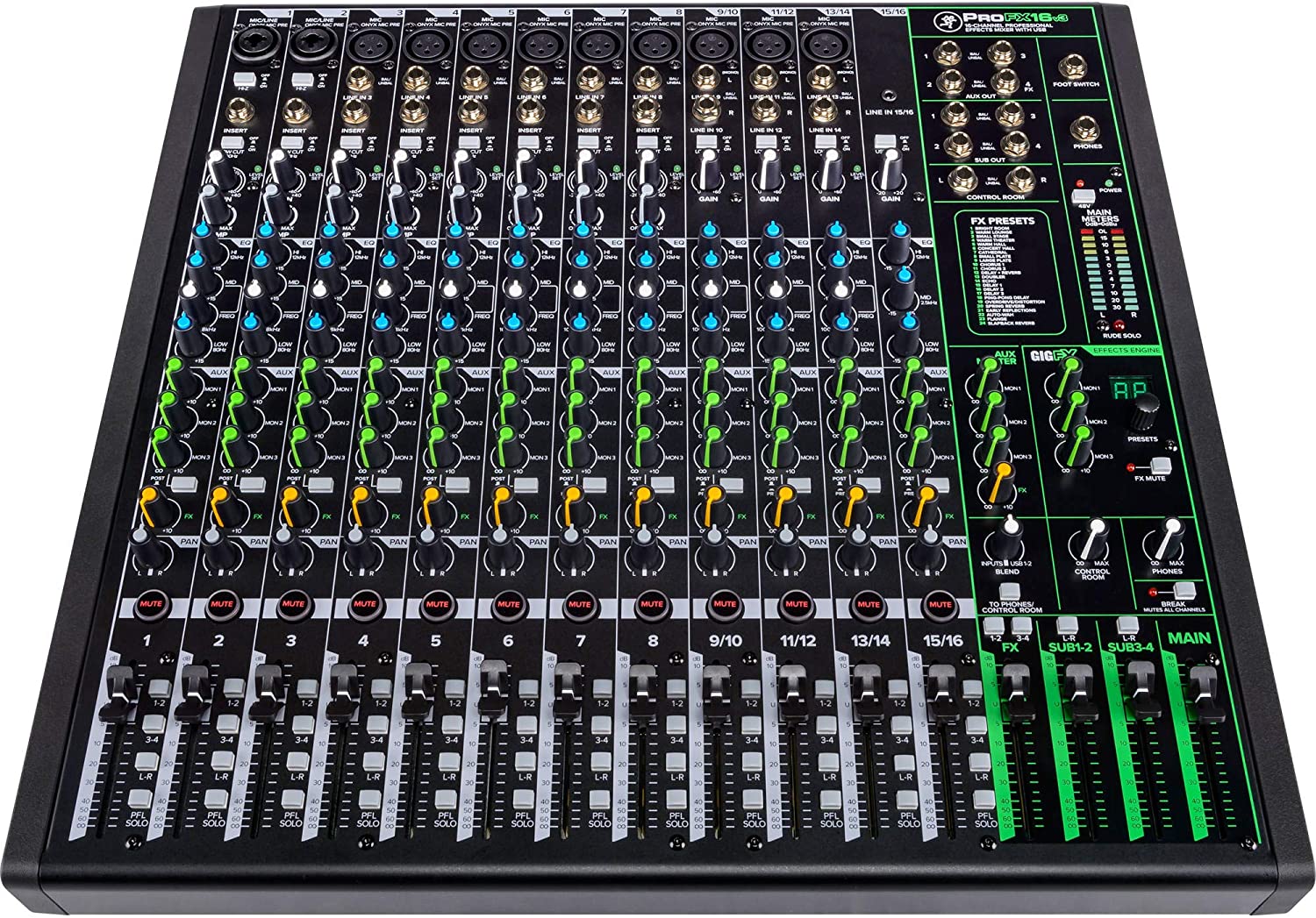 MACKIE PROFX16V3 - Compact 16 channels mixer with FX and USB