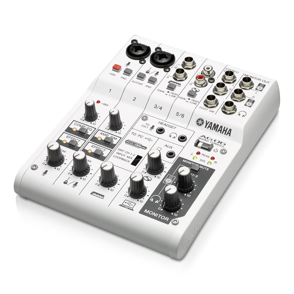 YAMAHA YAMAHA AG06 - 6 INPUT / USB MIXER - Yamaha Multi-Purpose 6 Channel USB Mixer and Audio Interface