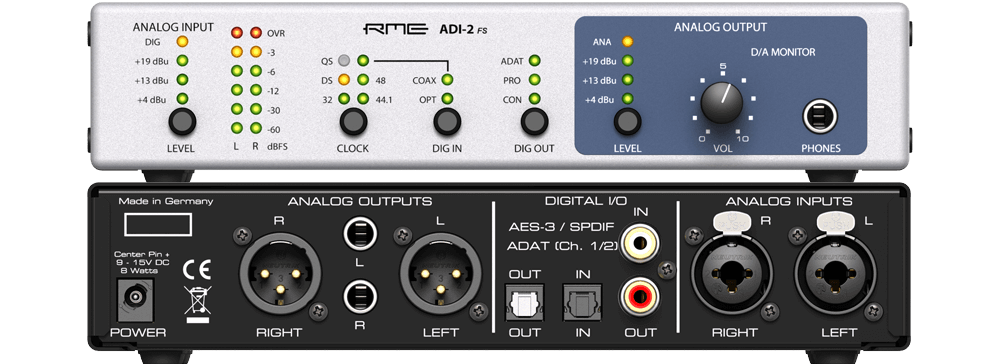 RME ADI-2 FS AD/DA CONVERTER 24 Bits 192 Khz - RME ADI-2-FS 2-Channel Hi-End AD/DA-Converter