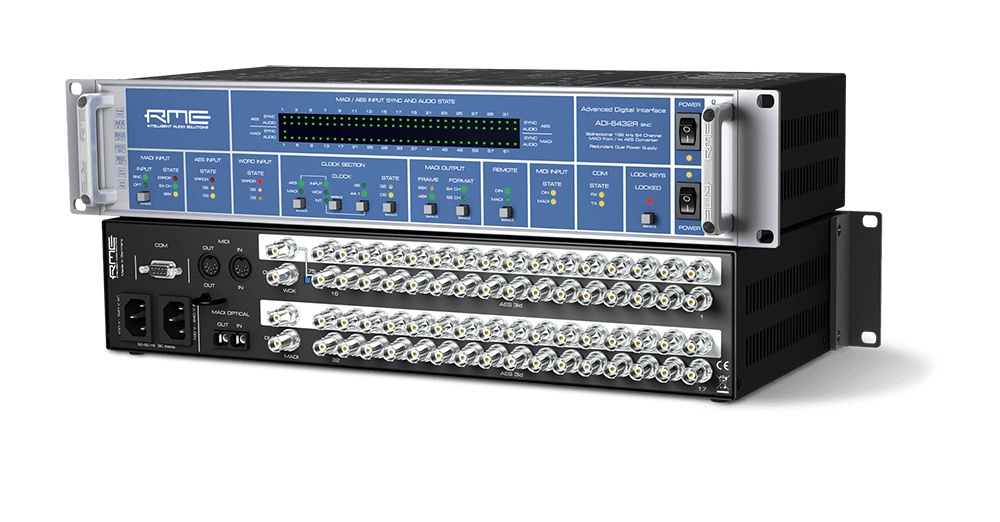 RME ADI-6432-R-BNC-SINGLE - Single Mode32 - RME ADI-6432R BNC Single-Mode Rmeadi-6432R Bnc 64-Channel 192 Khz Madiaes Format Converter Single-Mode