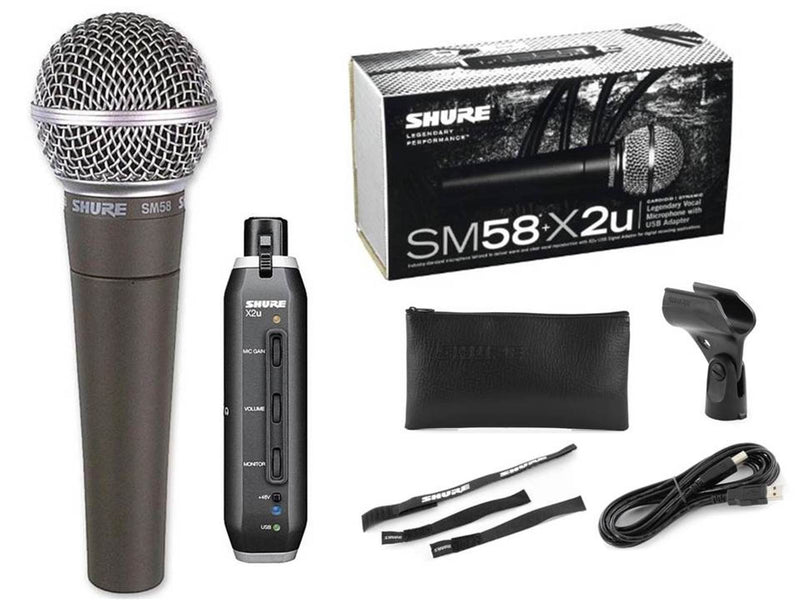 Shure SM58-X2U - Handheld Dynamic Microphone with USB Signal Adapter