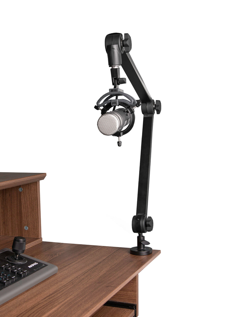 GATOR GFWMICBCBM3000 Deluxe desk mounted broadcast stand w/ boom - Deluxe Frameworks Desktop Mic Boom Stand
