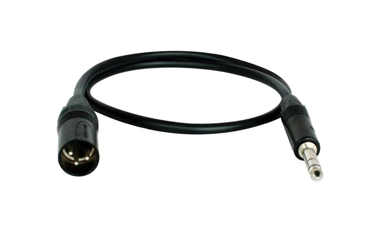 Digiflex CXMS-3-BLACK Cable XLR to TRS - CXMS Studio Series - XLR M to 1/4 TRS