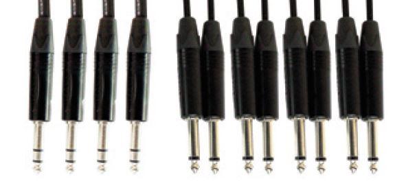 DIGIFLEX CINS SERIES Cable 4x 1/4" TRS to 8x 1/4" mono