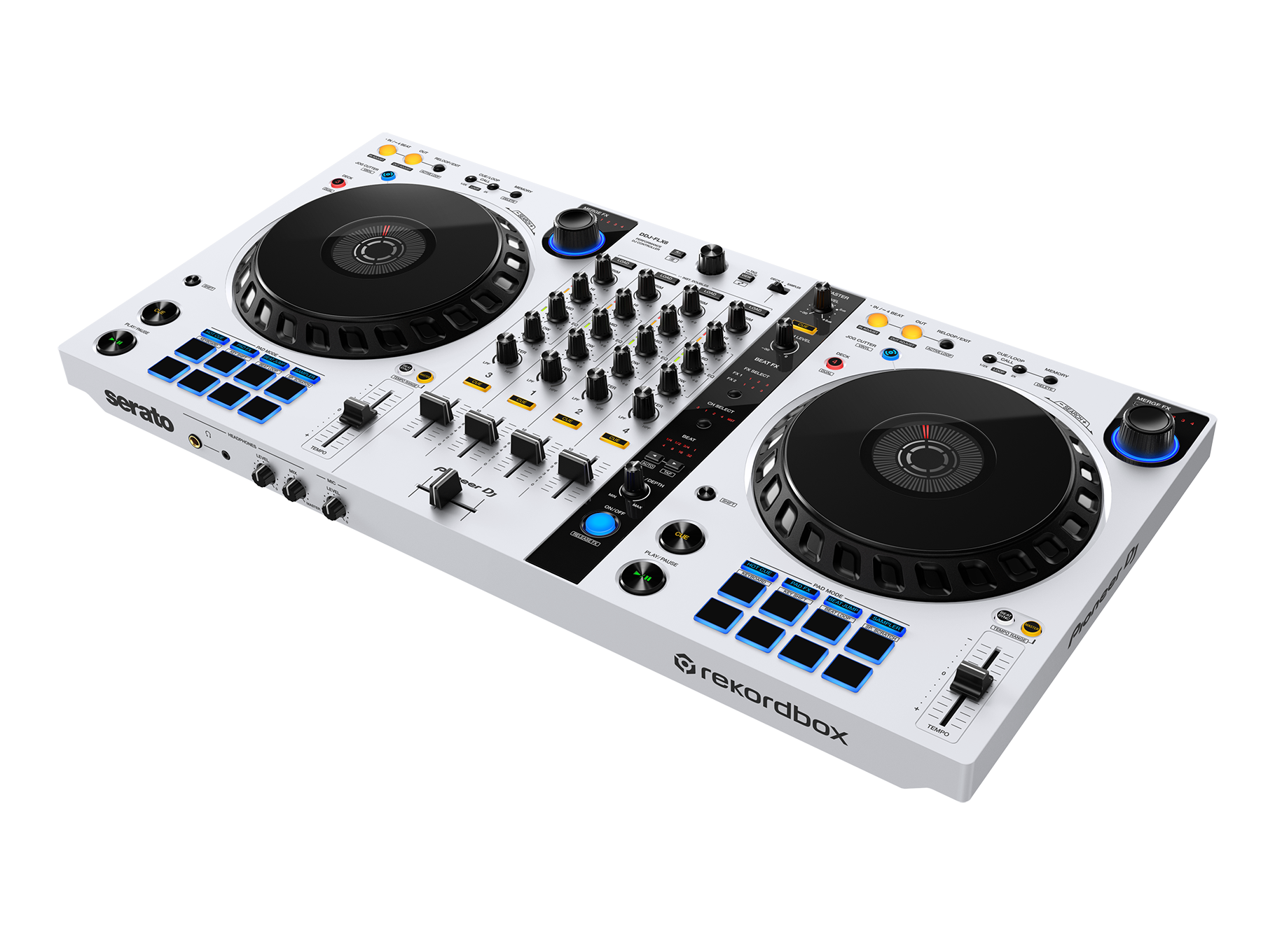 PIONEER DJ DDJ-FLX6 W  4-channel DJ controller for REKORBOX and SERATO DJ Pro