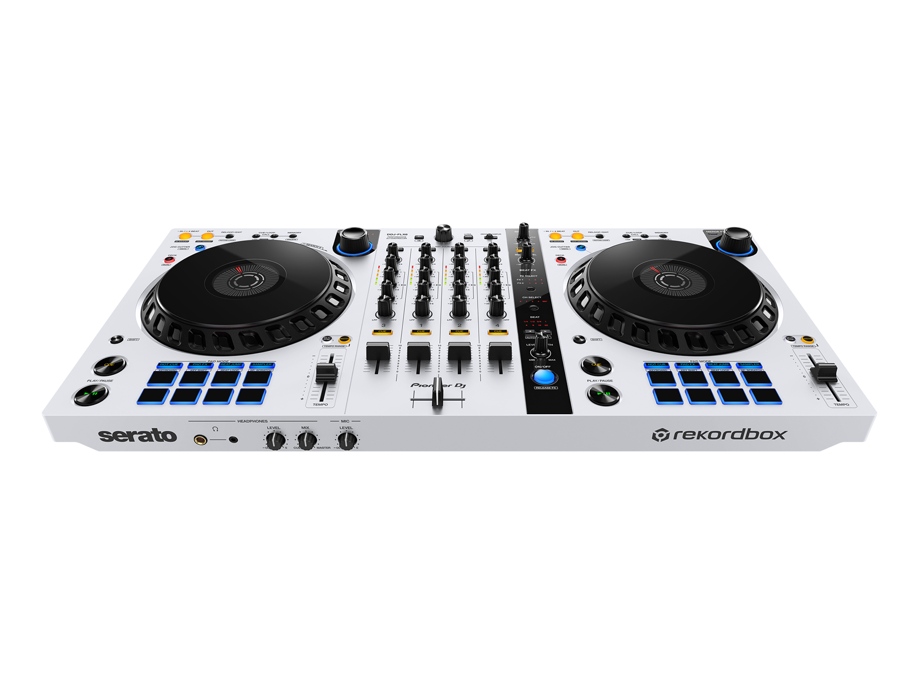 PIONEER DJ DDJ-FLX6 W  4-channel DJ controller for REKORBOX and SERATO DJ Pro