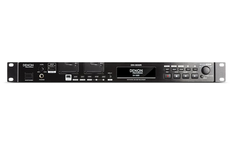 DENON PRO DN-900R - Network SD/USB Audio Recorder with Dante 2 x 2 Interface