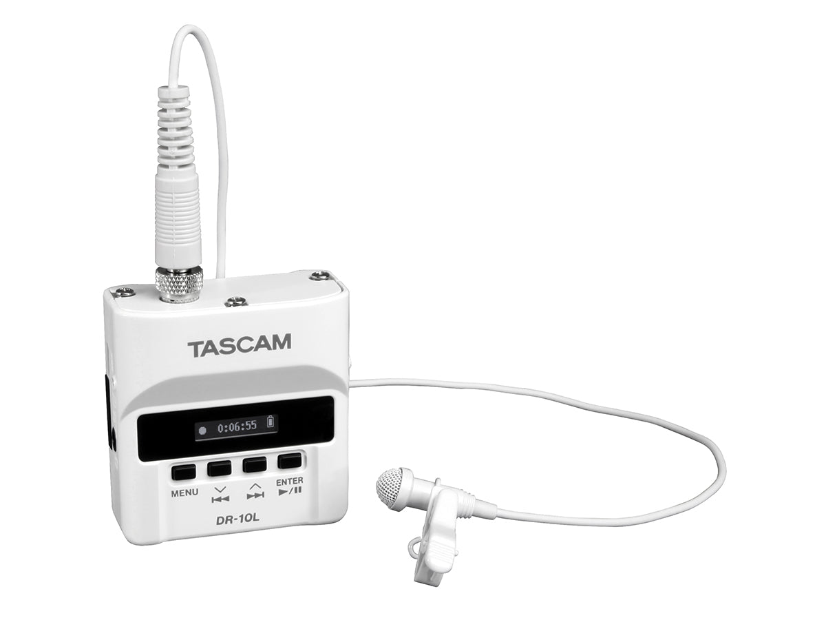 TASCAM DR-10L - Mini Portable Stand alone Lavalier mic & recorder in Black