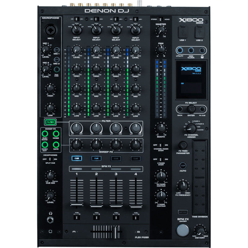 DENON DJ X1800 PRIME - DJ mixer-bpm-fx-dual usb