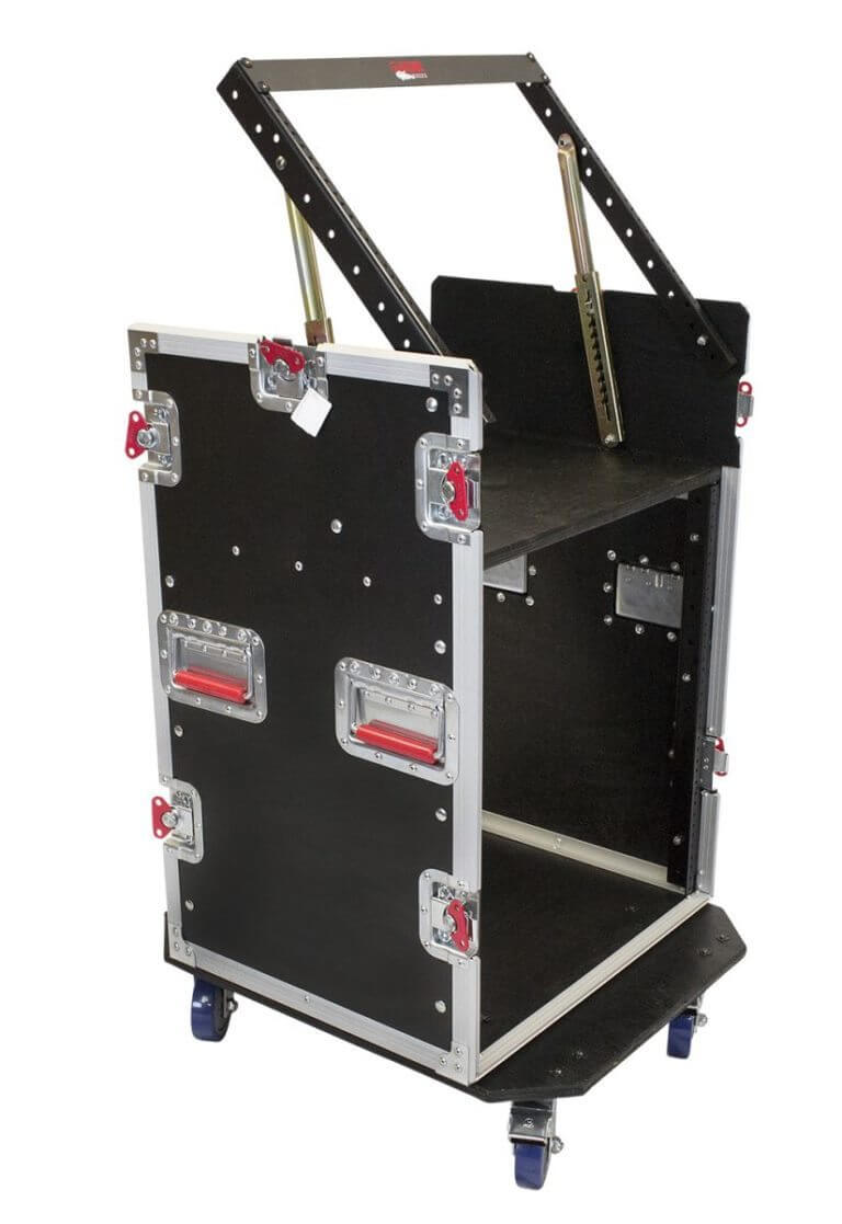 GATOR G-TOUR 10x12 PU 10U top, 12U front & rear - Gator G-TOUR 10X12-PU Pop-Up Console Rack Case - 10 Space Top & 12 Space Front & Rear Rackable Audio Equipment