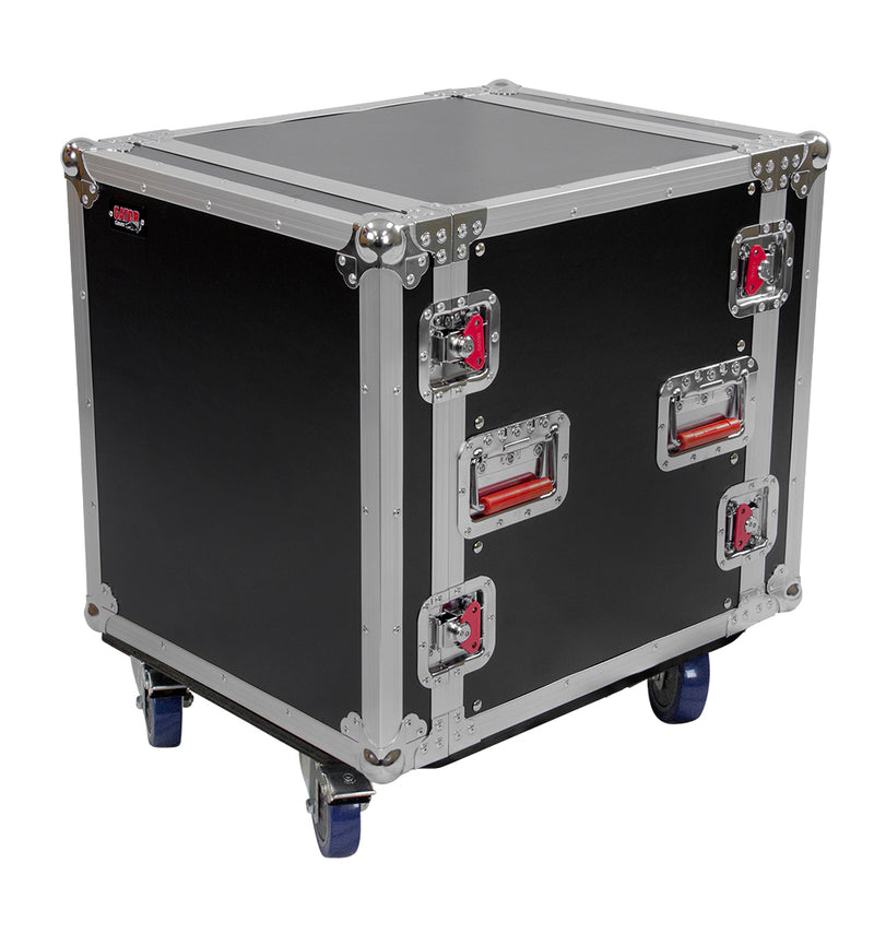 GATOR G-Tour 12U 12 Space 19" Flight Rack - Gator G-TOUR 12U CAST Tour Style ATA Flight Rack Case w/ Casters - 12U, 19" Deep